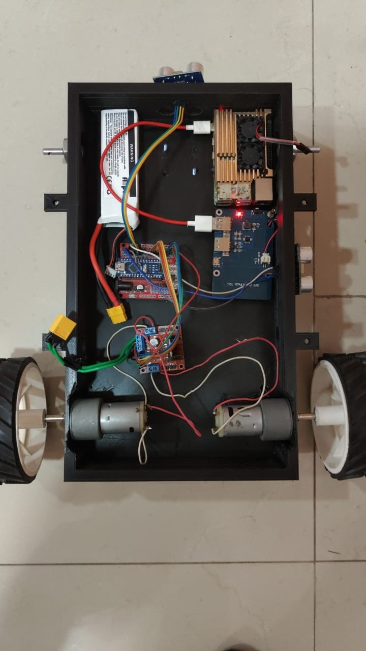 Final hardware model of the Patrol Bot